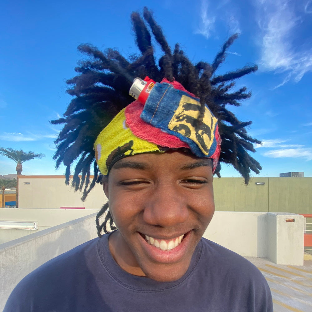 Lighter Pockets Cropped Branding Dyed Headband